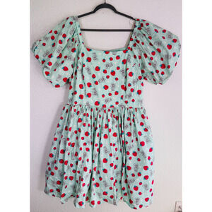 Toy Story 3 Dress Womens 2X Lotso Bear Strawberries Disney Parks Shop Plus Size